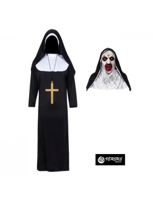 Condividi Vestito Carnevale Halloween Suora Vampiro Fantasma Cosplay Costume SUORA01 02